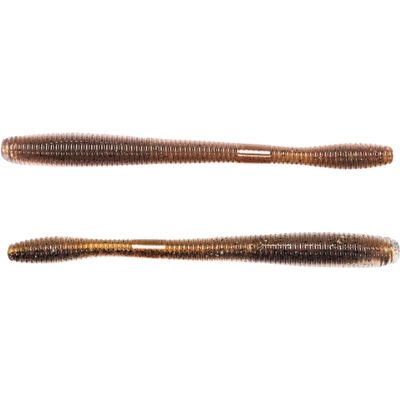 6.5" Straight Tail Worm-Brown/blk