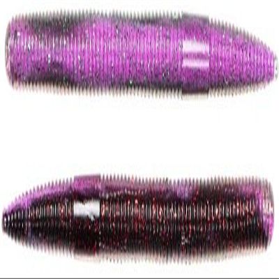 6" Stick Worm-Purple/blk