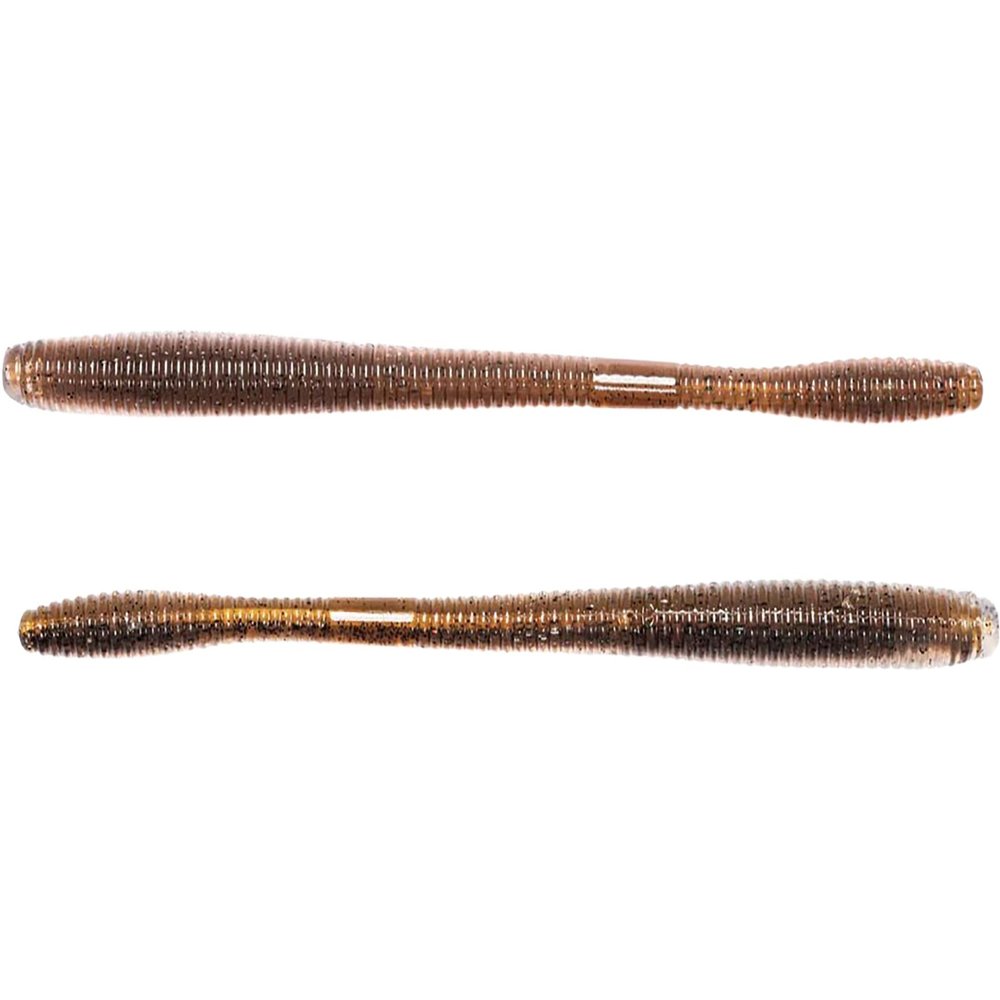 4.5" Straight Tail Worm-Brown/blk
