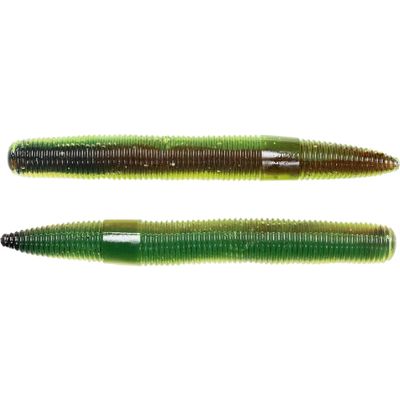 3" Stick Worm-Brown/Chartreuse