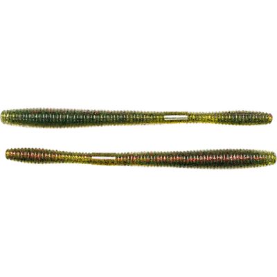 6.5" Straight Tail Worm-Green/Red