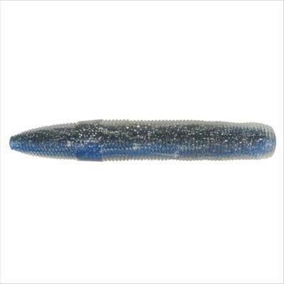 4" Stick Worm-Silver/Blue