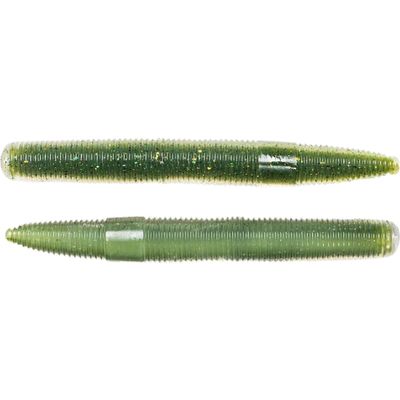 6" Stick Worm-Green/Cream