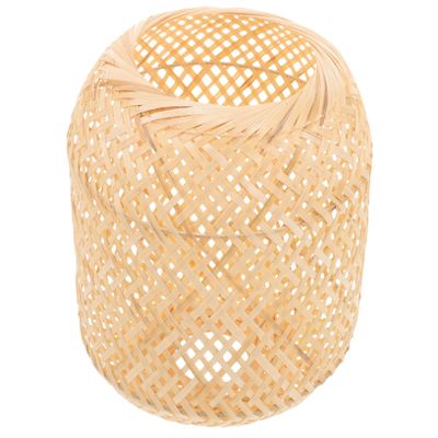 WHAMVOX Bamboo Lampshade Rustic Style Desk Lampshade Easy Install Decorative Lamp for Room
