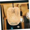 WHAMVOX Bamboo Lampshade Rustic Style Desk Lampshade Easy Install Decorative Lamp for Room view 3