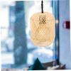 WHAMVOX Bamboo Lampshade Rustic Style Desk Lampshade Easy Install Decorative Lamp for Room view 4