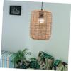 WHAMVOX Rattan Lamp Shade Replacement for Pendant Lamps Vintage Stylelampshade Ceiling Lampshade Scallops Easy Install for Bedroom Living Room view 4