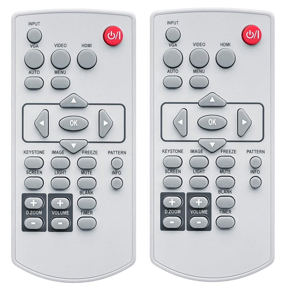 KhotIlong Replacement Remote for Projector,Compatible with InFocus IN1004,IN1014,IN1024,IN1034,IN1044,IN1026,IN1036,IN1046,IN1029,IN1039,IN1049,IN1059 Projector.2Packs