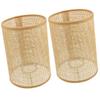 MERRYHAPY 2pcs Woven Pendant Light Shade Chandelier Lamp Shades Decorative Ceiling Light Cover view 1