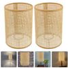 MERRYHAPY 2pcs Woven Pendant Light Shade Chandelier Lamp Shades Decorative Ceiling Light Cover view 4