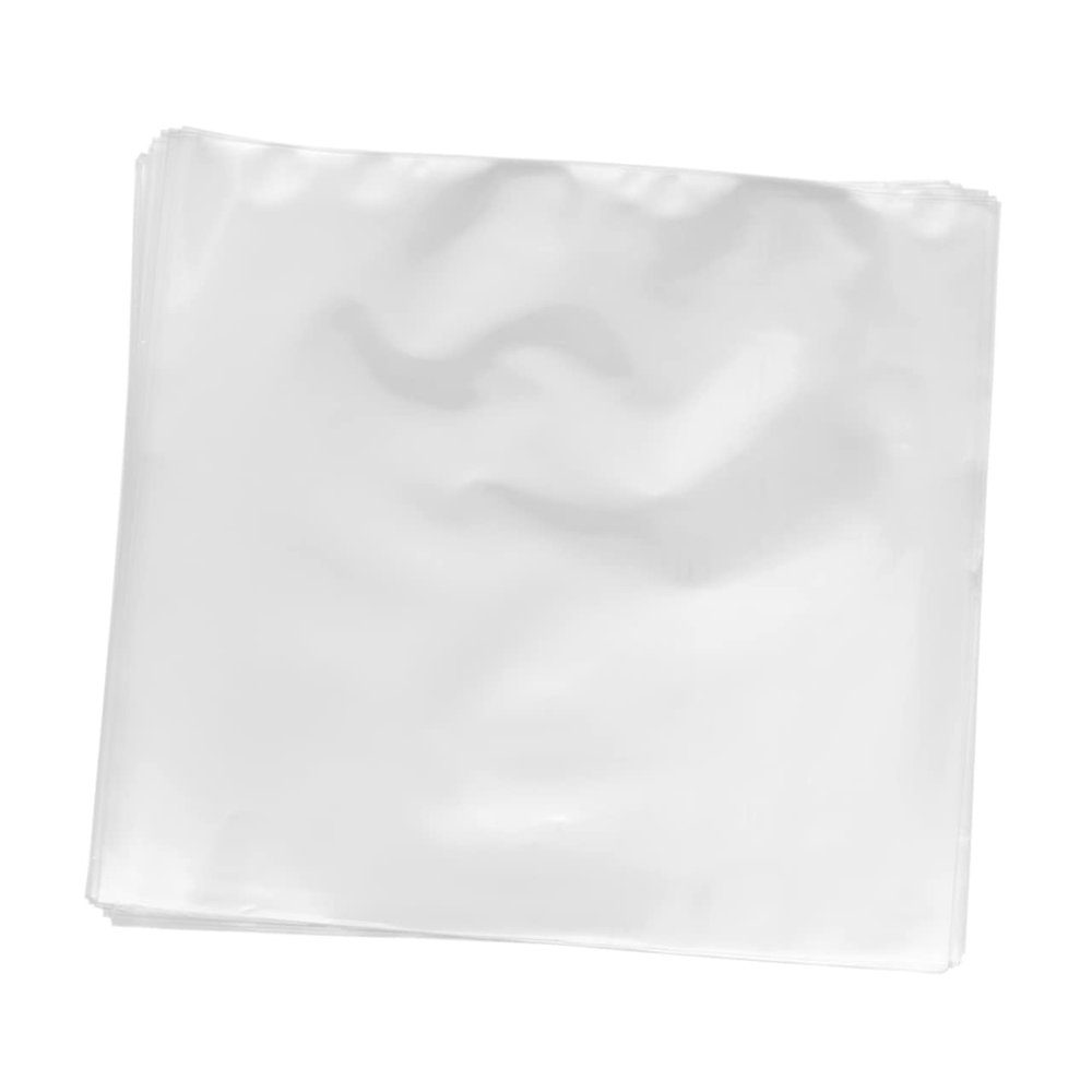 PHENOFICE 50pcs Vinyl Record Sleeves Thickened Bags for Safe Storage Non-Sealed Flat Bags for Protecting for Long-Term Preservation and Easy Access