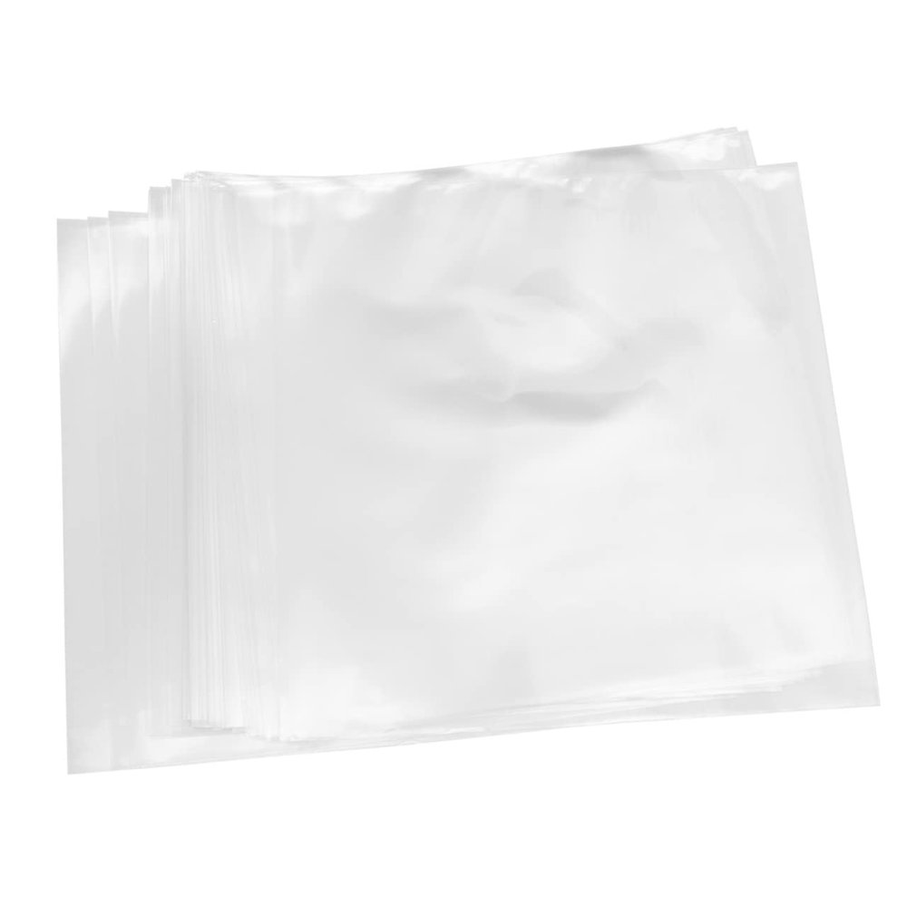 KICHOUSE 50pcs Vinyl Record Protecter Flat Bags No Seal Cd Sleeve Record Bags Flap for Safe Storage