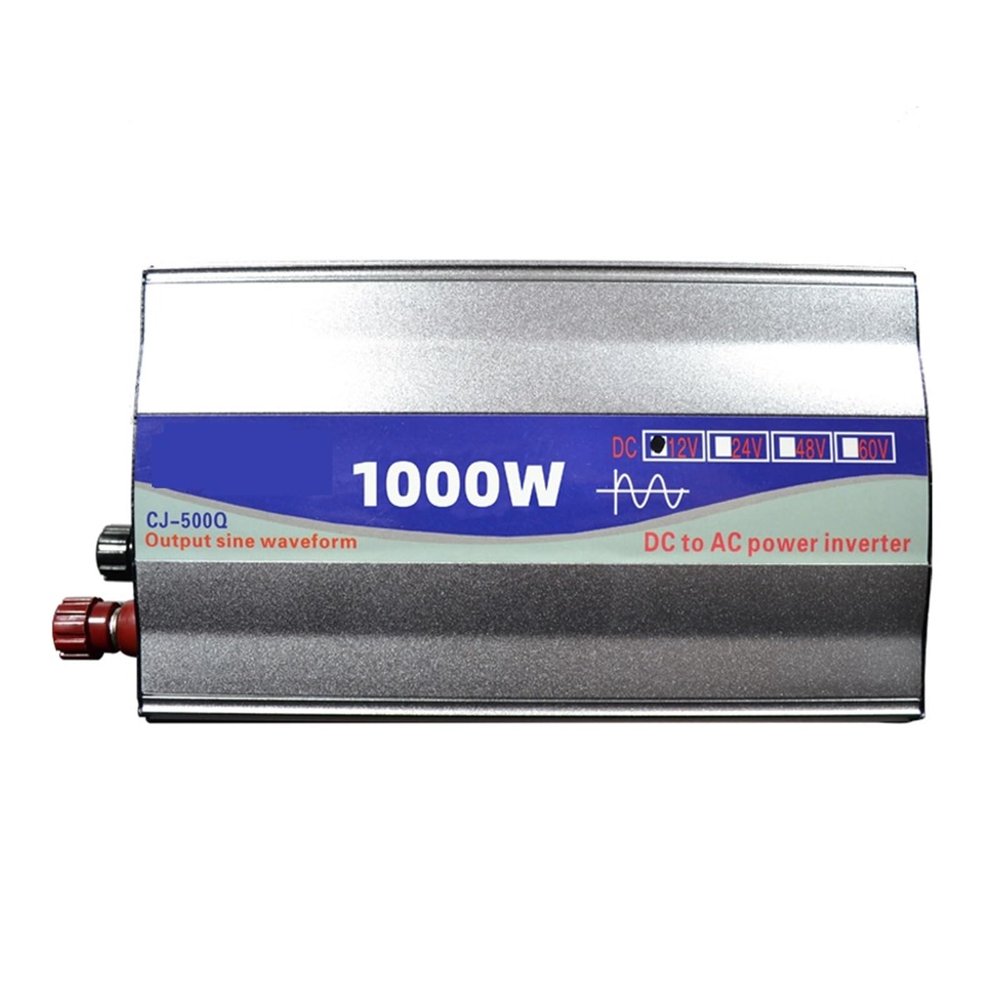 FORYON 500W 1000W Power Pure Sine Wave Inverter 12v 220v DC 12V 24V to AC 220V Single Digital Display Converter Universal Outlet Universal(Peak Power 500W,12V_110V(60HZ))