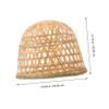 Hemobllo Rustic Bamboo Woven Pendant Lamp Shade Handmade Decorative Light Cover for Home Restaurant and Cafe Lightweight Easy to Install Unique Hollow Carved Design view 3