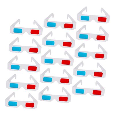 GAROZATION 40pcs Paper Glasses for Movies Anaglyph Eyewear for Fun and Entertainment Lightweight and Portable Red-blue Glasses for Festivals and Holidays
