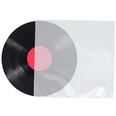 FELTECHELECTR 30pcs Cd Storage Bags Zipper Vinyl Record Container Record Bags Sleeve