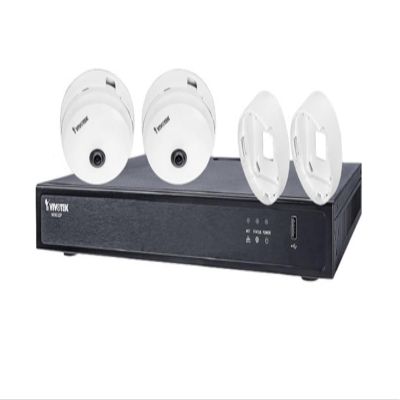 ND9322P-2FE90 8-Channel 4K UHD NVR with 2TB HDD, 2 5MP Fisheye Cameras & 2 AM-216 Wall Mounts Kit