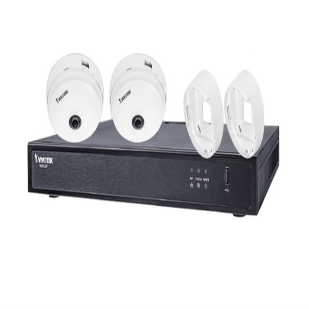 ND9322P-2FE90 8-Channel 4K UHD NVR with 2TB HDD, 2 5MP Fisheye Cameras & 2 AM-216 Wall Mounts Kit