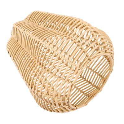 CIMAXIC Rustic Style Imitation Woven Rattan Lamp Shade Plastic Pendant Light Cover for Home Decor Ceiling Hanging Lamp