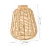 CIMAXIC Rustic Style Imitation Woven Rattan Lamp Shade Plastic Pendant Light Cover for Home Decor Ceiling Hanging Lamp view 2
