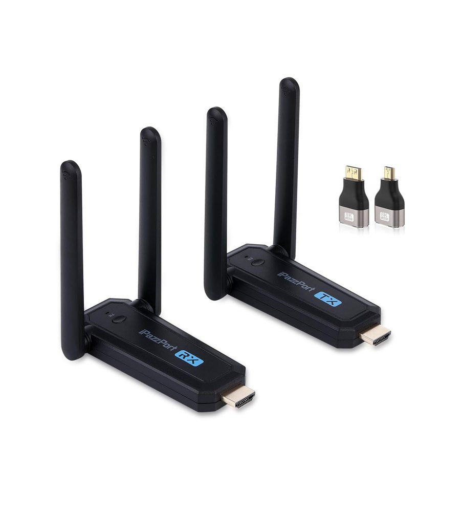 Wireless HDMI Transmitter and Receiver,164Ft/ 50M Extender Kit 4K Decode 1080P@60Hz Output, Plug and Play for Streaming Video/Audio from Laptop/PC/TV Box to Large Screen/Monitor/TV
