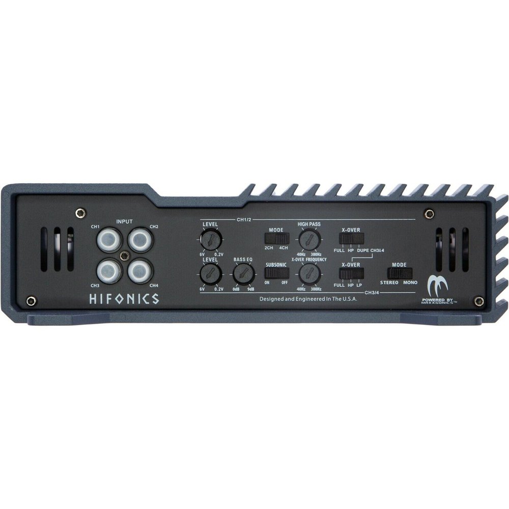 Hifonics BXX1600.4 1600 Watt RMS 4-Channel Car Audio Amplifier with 4 Gauge Installation Kit, Brutus Series Super A/B Class, Red Version