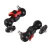 HuaerHui Double Ball Head Mount Multi-Function Aluminum Mini Magic Arm with 1/4-20 Screw for Monitor/LED Light/Microphone, Max Load up to 4.4lb view 2