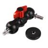 HuaerHui Double Ball Head Mount Multi-Function Aluminum Mini Magic Arm with 1/4-20 Screw for Monitor/LED Light/Microphone, Max Load up to 4.4lb view 4