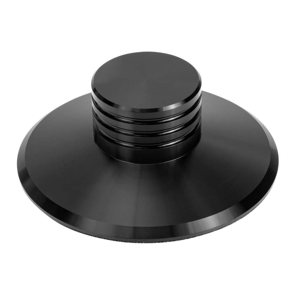 CAXUSD Vinyl Record Turntable Weight Stabilizer Aluminum Disc Stabilizer for Reduced and Enhanced Sound Quality Black Accessory for Phonograph Use