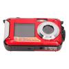 48MP Underwater Digital Camera, 2.7K Video Camera, Digital Camera Dual Screens Underwater Camera, 2 to 3 Hours of Shooting, 128GB Micro Card (Red) view 4