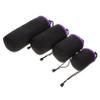 CAXUSD 4pcs Dslr Camera Case Lens Protector Pouch for Outdoor Use Drawstring Design Compatible Lenses view 1