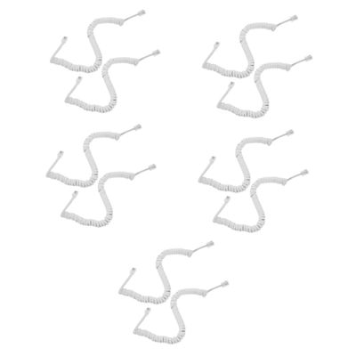 KONTONTY 10pcs Coiled Telephone Cords Flexible Phone Line Cable Sound Quality for Landline Phones Stable Signal Transmission Essential Telephone Accessories