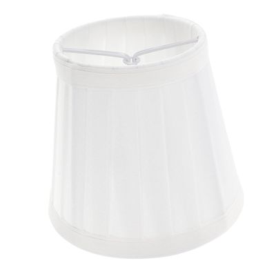 MOBUTOFU Cloth Lampshade Replacement Cover for Chandelier and Wall Lamp Elegant Pleated Design for Decor - Light Protection White