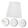 MOBUTOFU Cloth Lampshade Replacement Cover for Chandelier and Wall Lamp Elegant Pleated Design for Decor - Light Protection White view 3