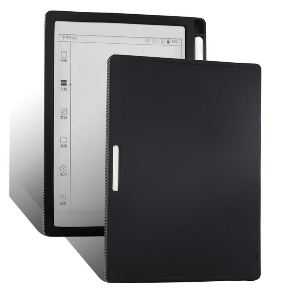 AJUSIBZR Soft Silicone Case Compatible with Boox Go 10.3" ePaper Case 2024 Released eBook Slim Shockproof Protective Back Cover(Black)