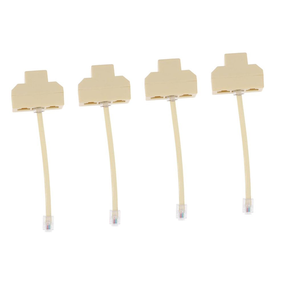 ARTIBETTER Telephone Line Distributor 3 Way Splitter Connector Phone Cords Abs Plastic