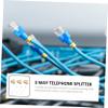 ARTIBETTER Telephone Line Distributor 3 Way Splitter Connector Phone Cords Abs Plastic view 4