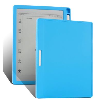 AJUSIBZR Soft Silicone Case Compatible with Boox Go 10.3" ePaper Case 2024 Released eBook Slim Shockproof Protective Back Cover(Blue)