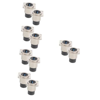 KONTONTY 10pcs USB Connector Panel Mount Pass Through Adapter Female to Female USB Extension