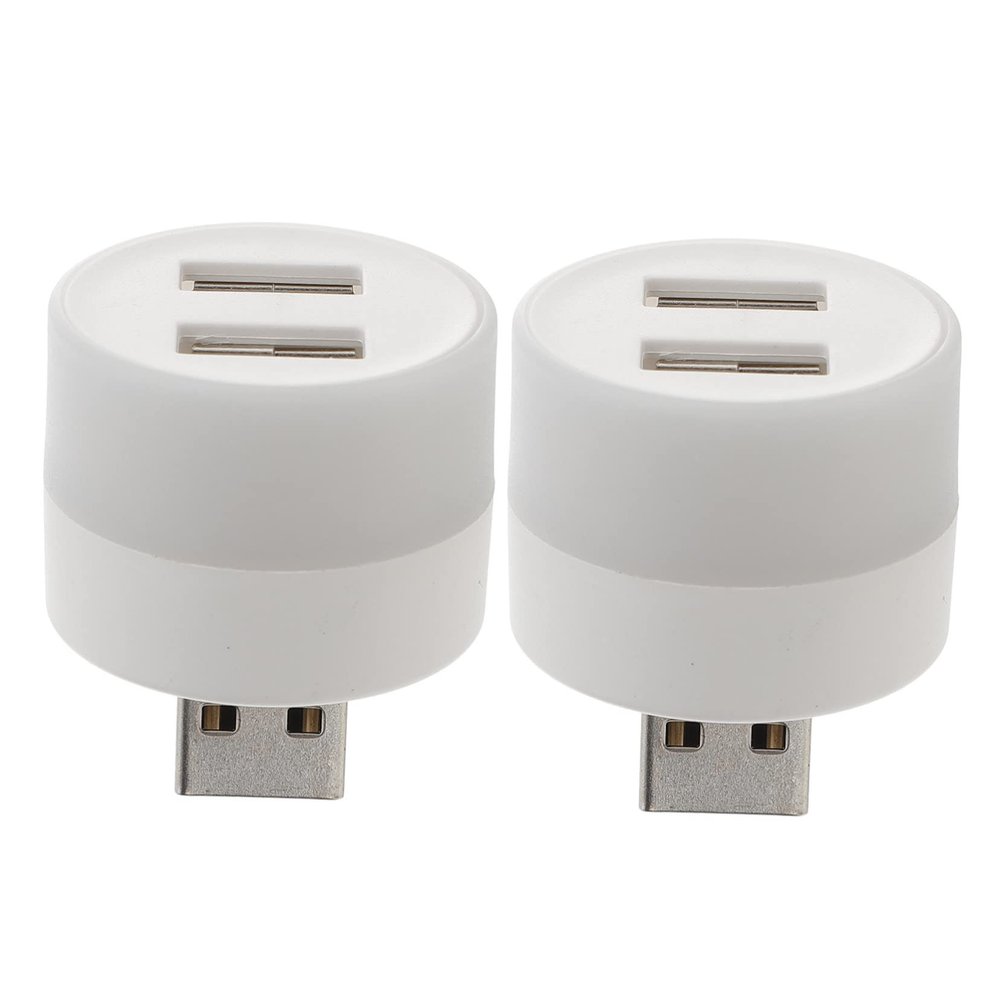 COOLHIYA 2pcs Usb Powered Illumination Light Port Hub Adapter Compact and Easy to Use Night Lamp for Home Car and Travel Usb Night Light for Convenience
