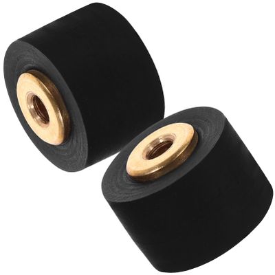 CAXUSD 2pcs Pinch Rollers for Record Repair Rubber Pulley Wheel Bearings for Turntable Belt Radio Accessories