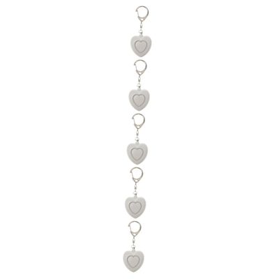 KONTONTY 5pcs Heart-Shaped Personal Alarm with Led Light Easy to Use for Seniors Women and Outdoor Activities Self- Device for Emergencies