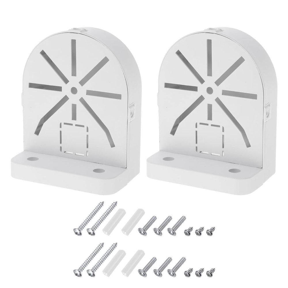 PATIKIL Dome Security Camera Mount 4.9 Inch, 2 Pack Universal Dome Right Angle Wall Mounting Bracket Junction Box Plastic, White