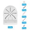 PATIKIL Dome Security Camera Mount 4.9 Inch, 2 Pack Universal Dome Right Angle Wall Mounting Bracket Junction Box Plastic, White view 3