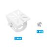 PATIKIL Security Camera Joint Mounting 3.1 Inch, 2 Pack CCTV IP Camera Installation Steel Crossbar Mounting Bracket for Safety, White view 3