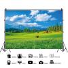 10x8ft Grassland Meadow Backdrop Green Grass Wildflower Countryside Blue Sky White Cloud Background Outdoor Nature Scenery Wall Decor Photography Kids Adult Portrait Photo Studio Props view 2