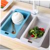 FUNOMOCYA Kitchen Vegetable Storage Basket Retractable Drain Basket Sink Drain Board Pp Material Practical view 4