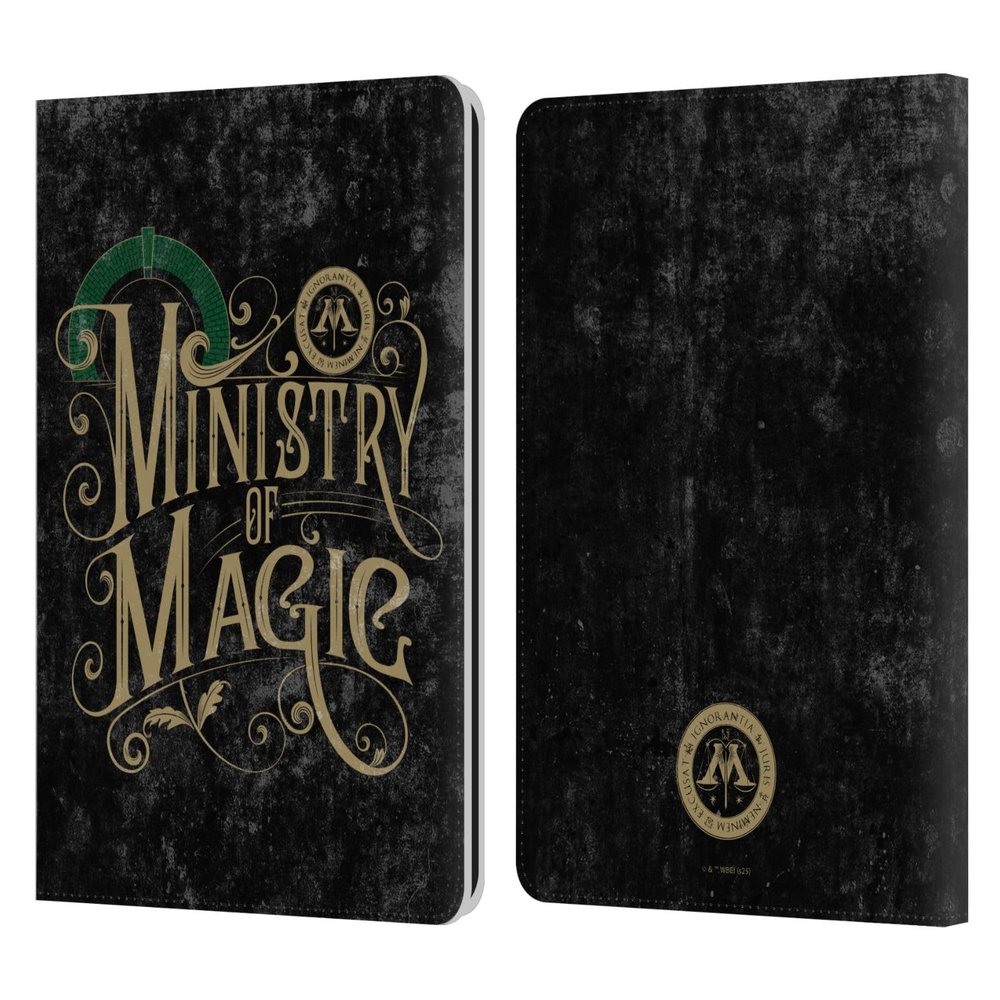 Head Case Designs Officially Licensed Harry Potter Ministry of Magic Locations Typography Leather Wallet Case Compatible with Kindle Paperwhite 1/2 / 3