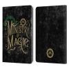 Head Case Designs Officially Licensed Harry Potter Ministry of Magic Locations Typography Leather Wallet Case Compatible with Kindle Paperwhite 1/2 / 3 view 1