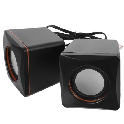 BRIGHTFUFU Mini USB Speaker for Computer Small Portable Wired Desktop Speaker Deep Bass